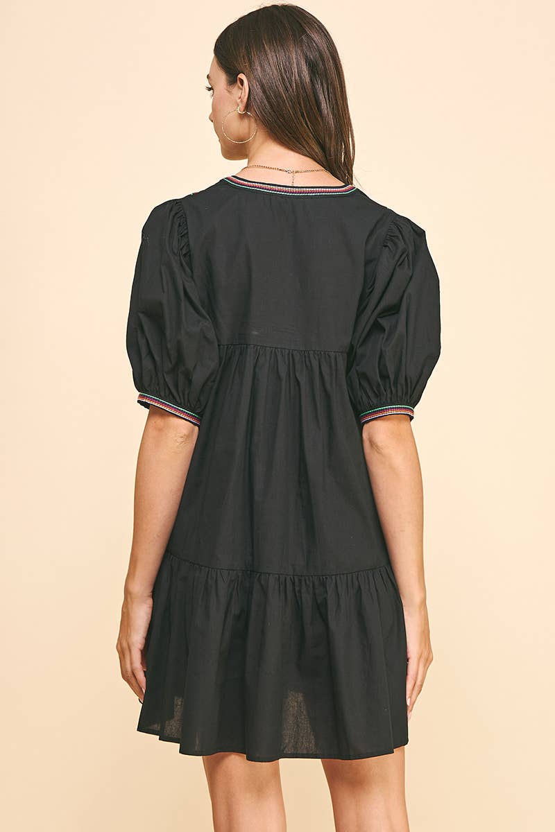 Tape Trim Dress