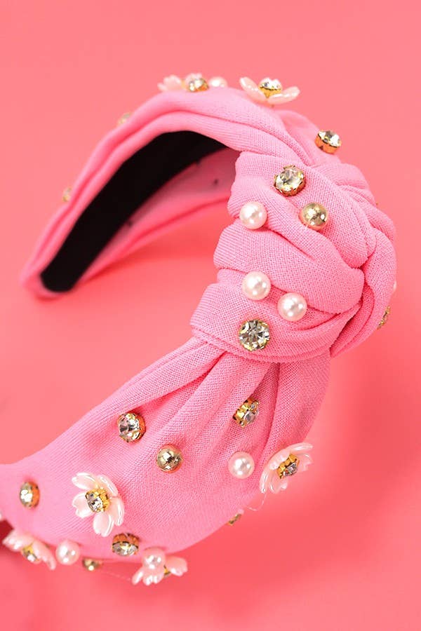 Flower + Pearl Headband