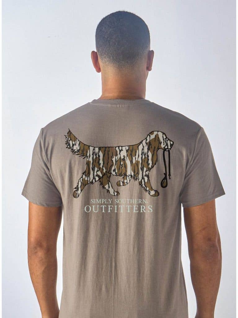 Mens Tree Camo Dog T-Shirt