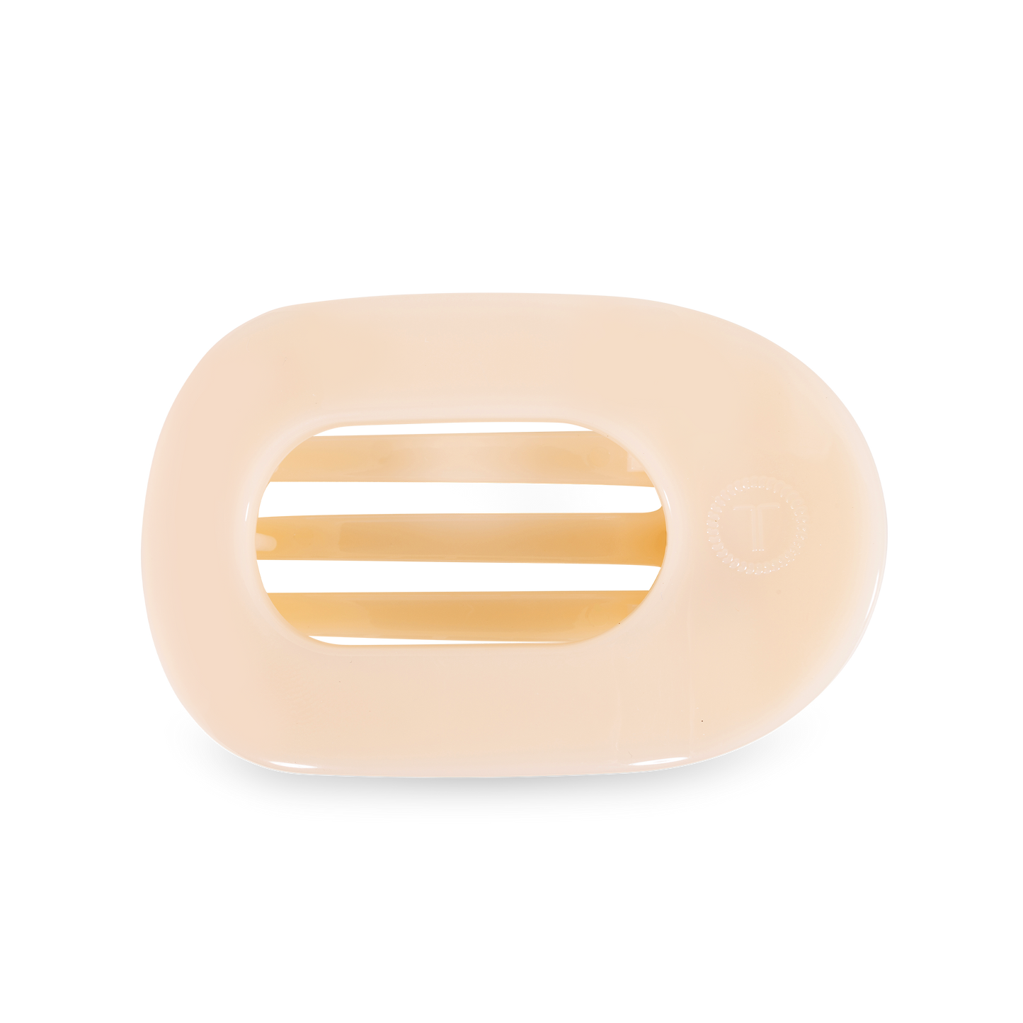 Teleties - Almond Beige Medium Flat Round Clip