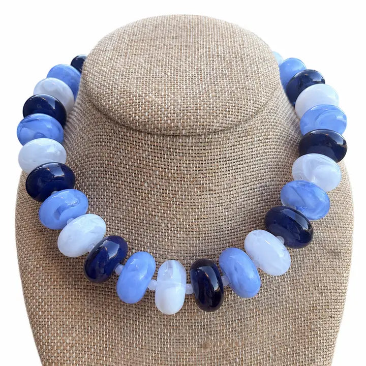 Blue Belle Rory Rondelle Necklace