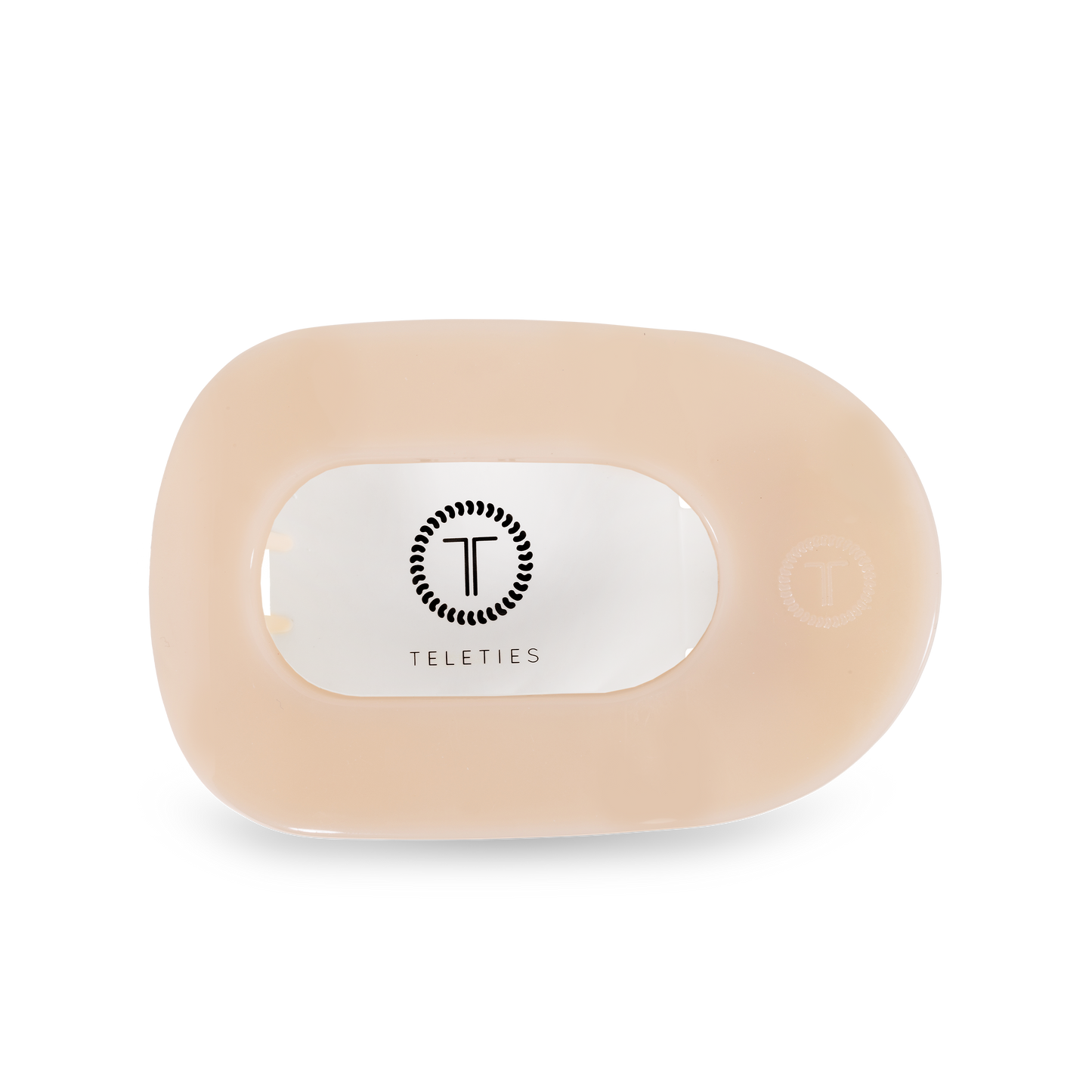 Teleties - Almond Beige Medium Flat Round Clip