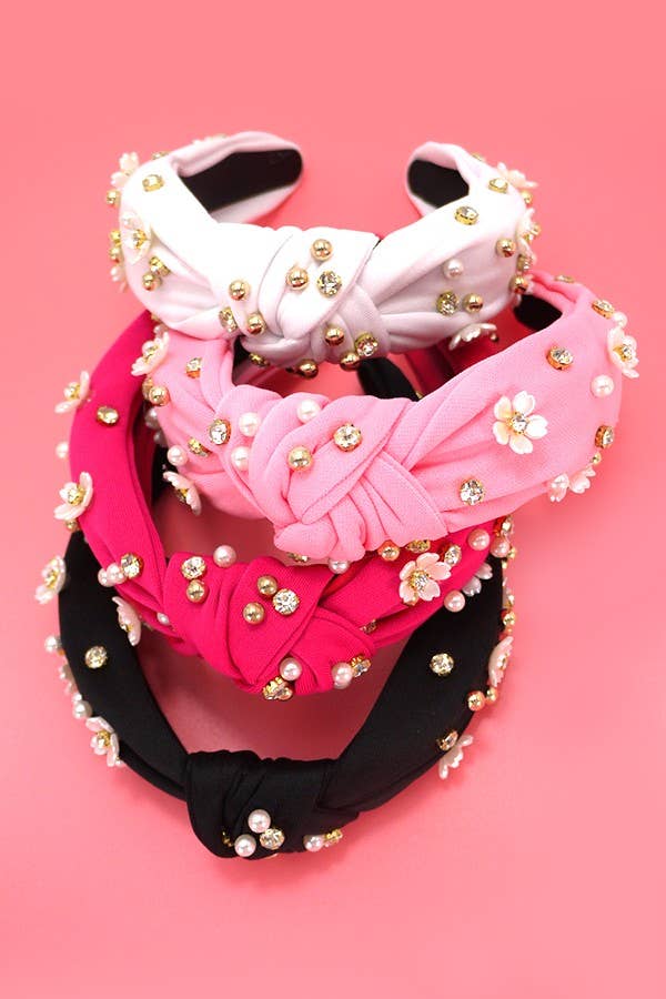 Flower + Pearl Headband
