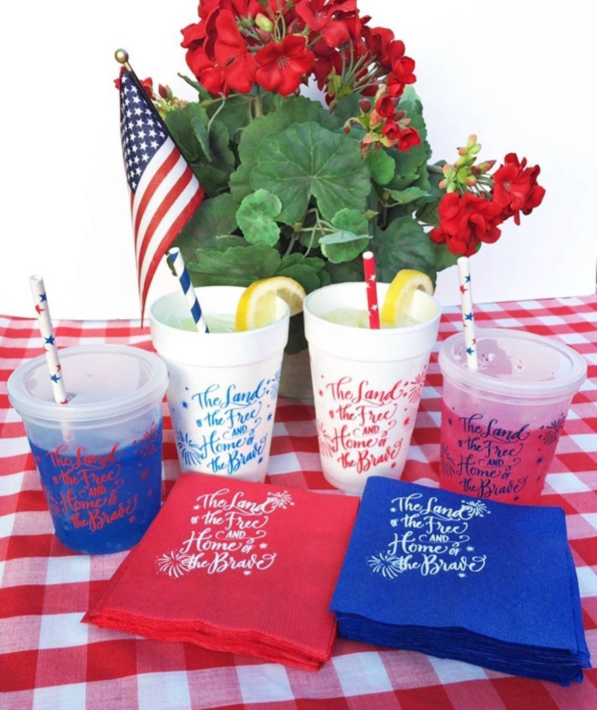 4th of July Foam Cups