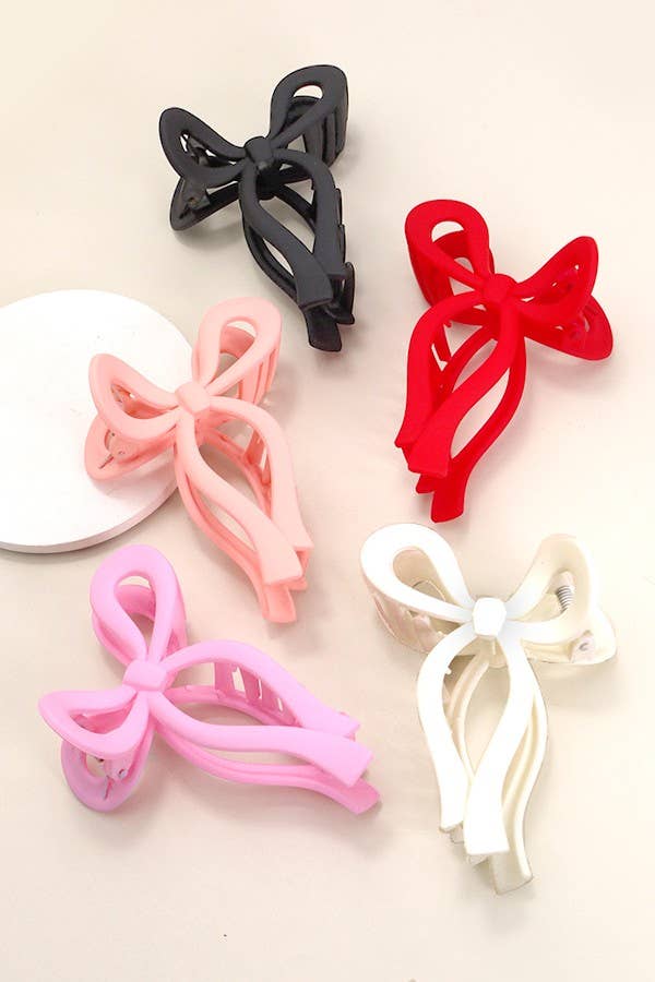 Matte Bow Claw Clips