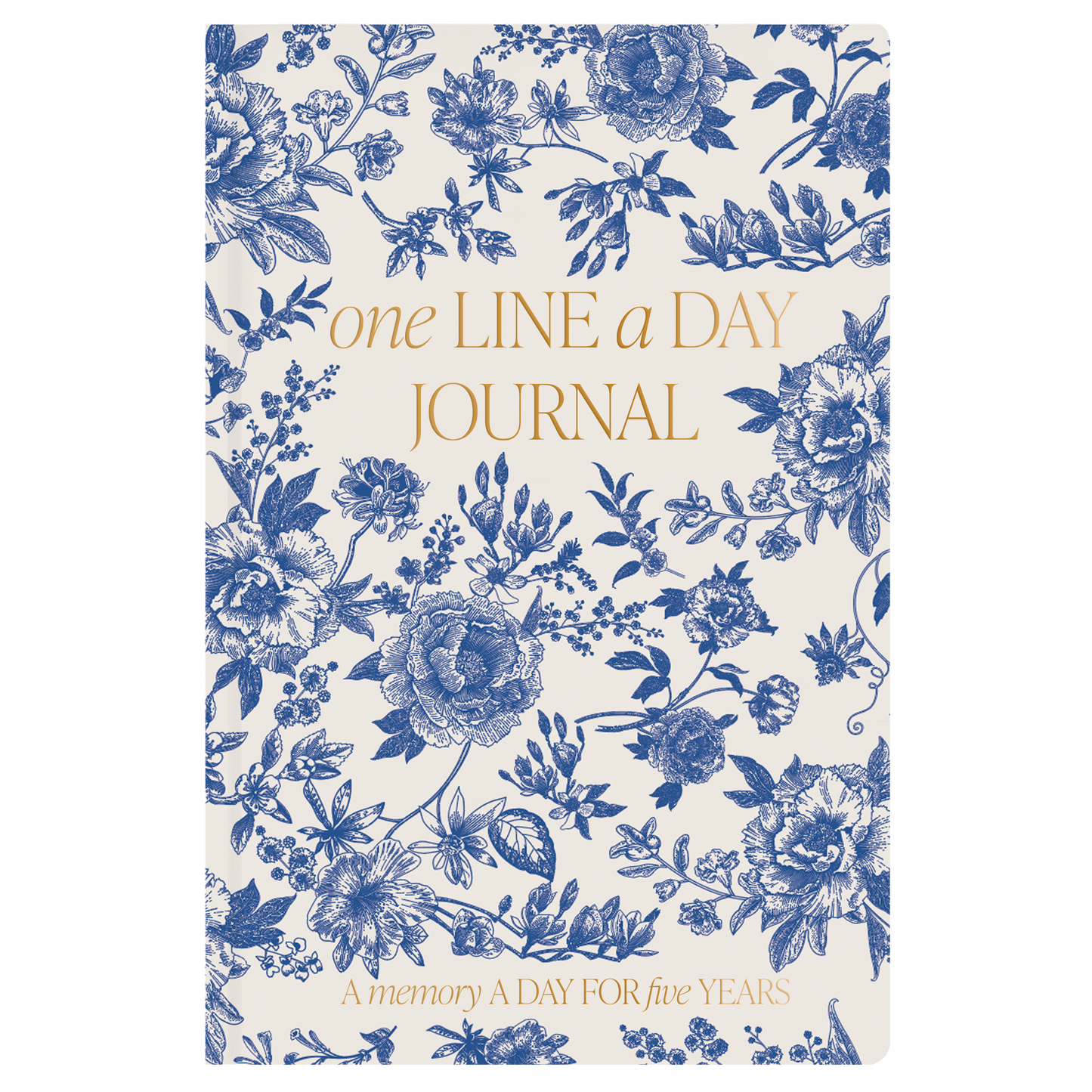 One Line A Day Fabric Journal - Blue Delft