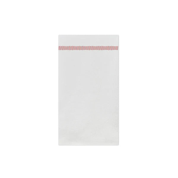Papersoft Napkins Fringe Red Guest Towels (Pack of 50)