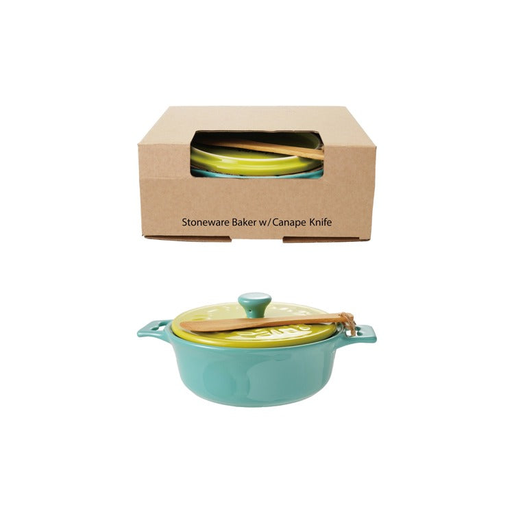 S/2 7"Rd Stoneware Brie