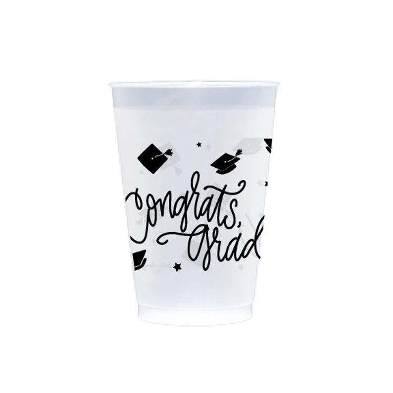 Congrats, Grad! | Frost Flex Cups (12 oz.) - BLACK INK