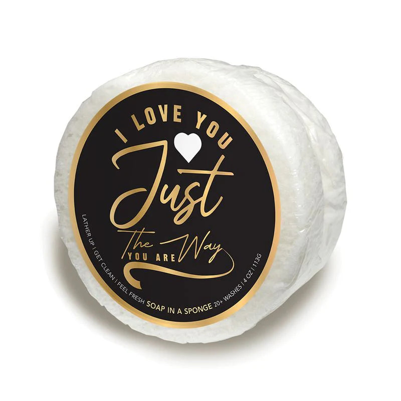 I Love You Just the Way You Are | Seaside Shower Soap Sponge White