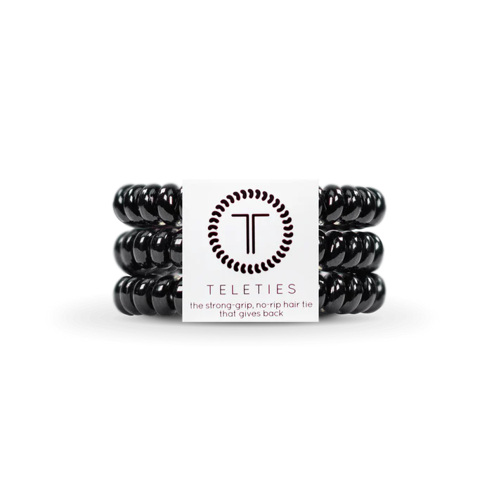 TELETIES - Jet Black Large Hair Ties