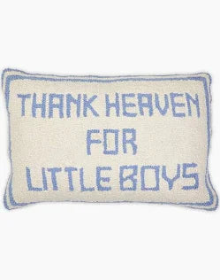 Two's Company Thank Heaven Embroidery Decorative Throw Pillow