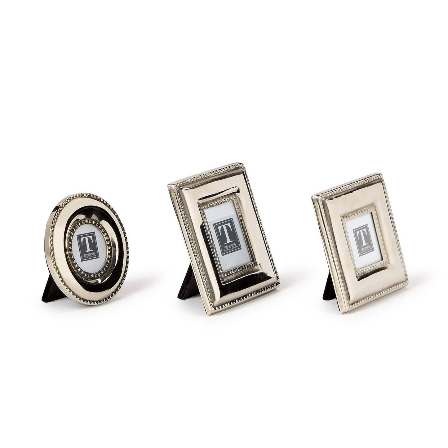 Twos Company Silver Bead MIni Photo Frames