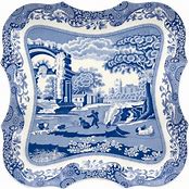 Spode Blue Italian Devonia Tray, 7.5"