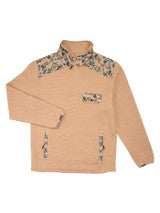 Mens Camo Tan Wesley Quarter-Zip