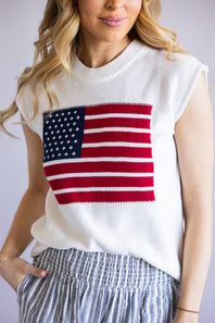 Simply Southern US Flag Sweater Tank