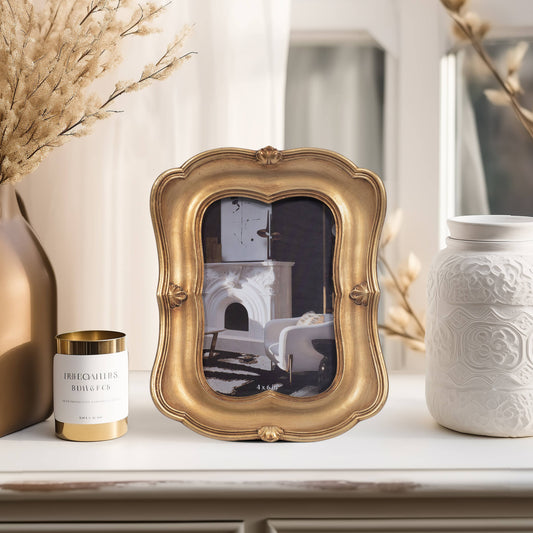 4x6 Gold Resin Decorative Vintage Photo Frame