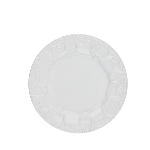 Skyros Isabella Embossed Salad Plate - Pure White
