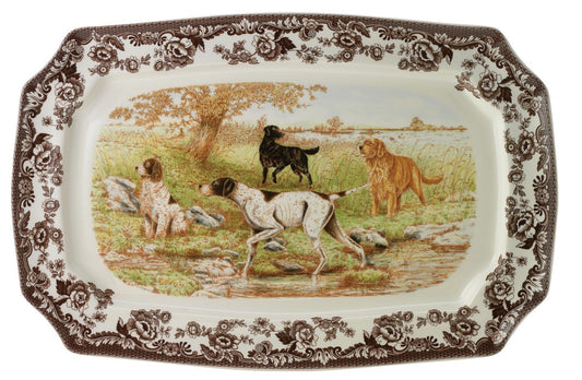 Spode Woodland Platter with Dogs