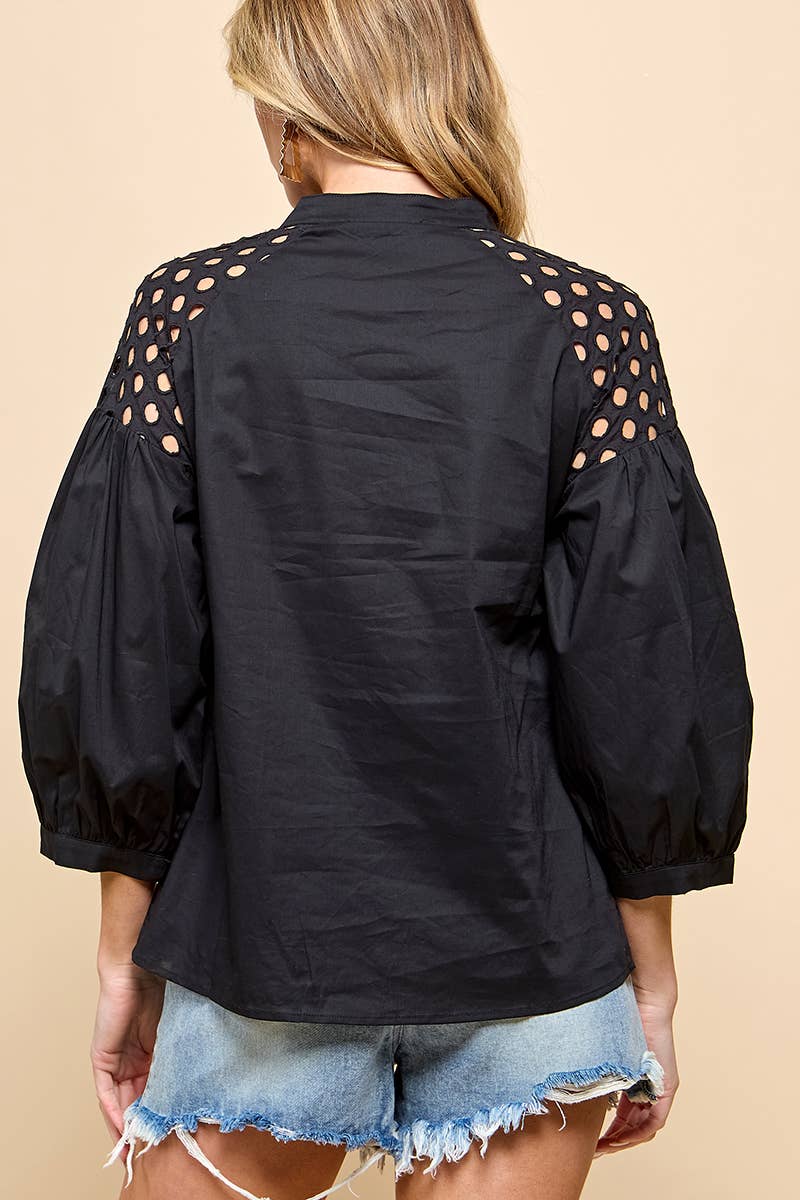 Hollow Sleeved Top