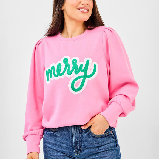Merry Square Mery Pink  Sweatshirt