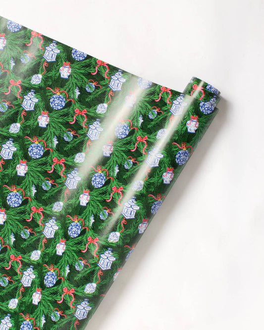 Spruce It Up Paper Gift Wrap   Green/Multi   30x120