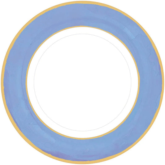Caspari Watercolor Blue Luxury Paper Dinner Plates