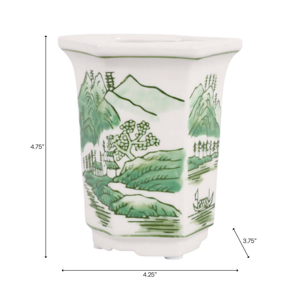 6 oz Green Cermaic Sage & Eucalyptus Candle