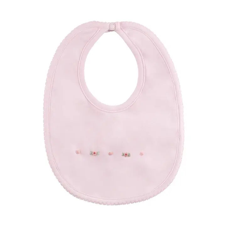 Baby Girl's Smocked Flower Bib