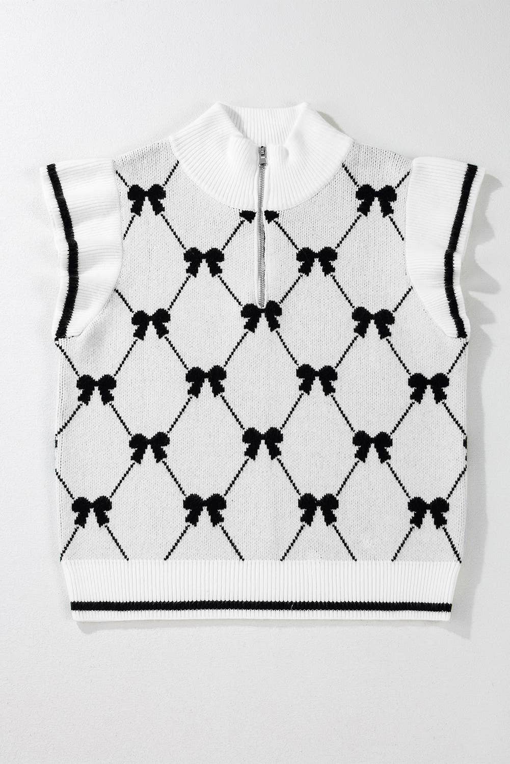 Bow Zipper Sweater