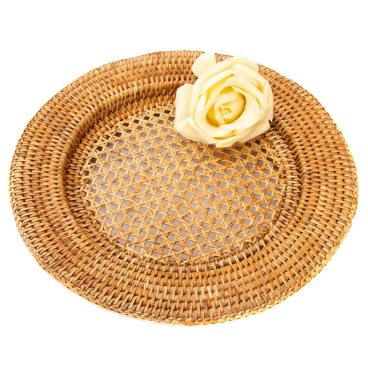 Rattan Open Weave Charger