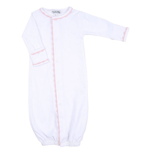 Converter Gown with Pink Crochet Trim
