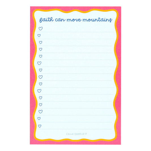 Faith Can Move Mountains 4x6 Notepad