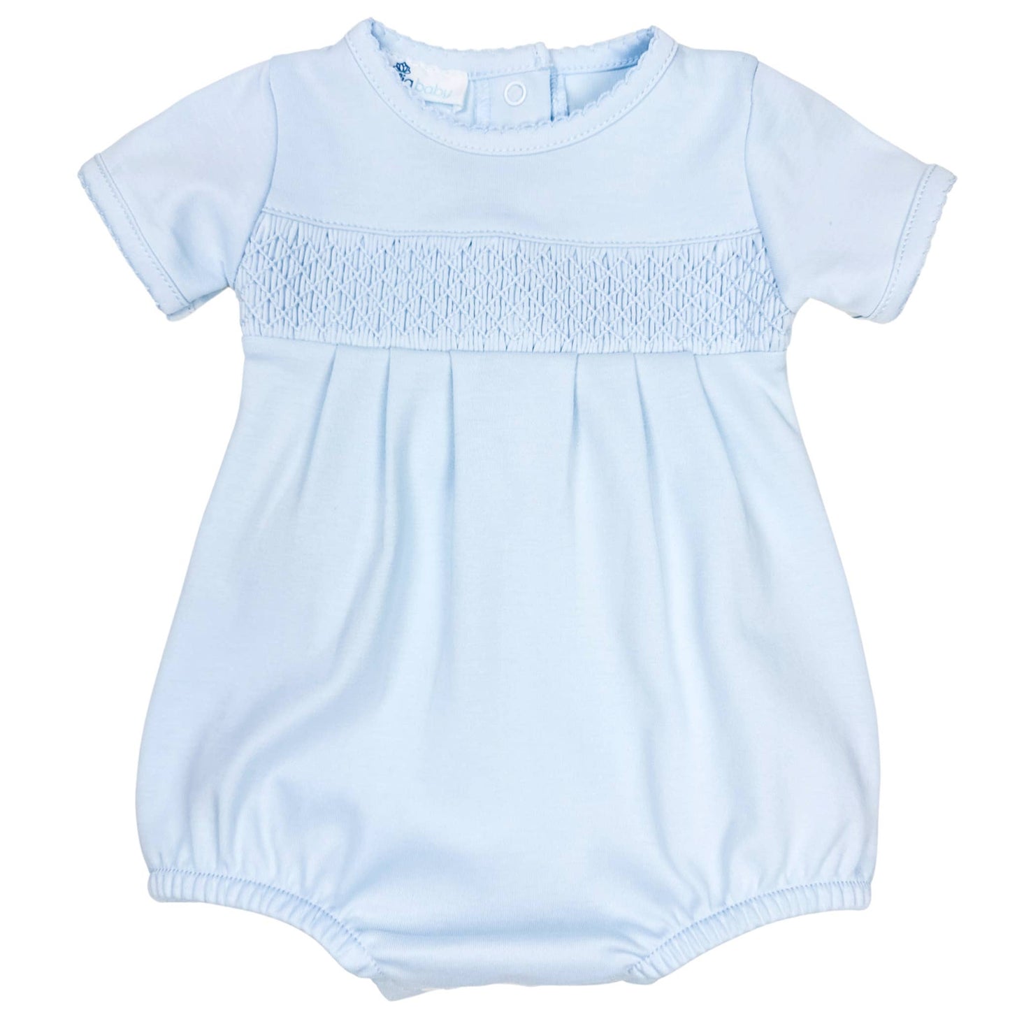 Smocked Bubble in Solid Blue