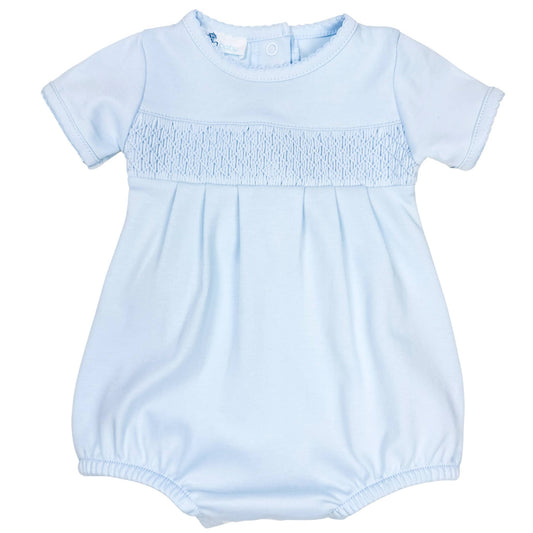 Smocked Bubble in Solid Blue