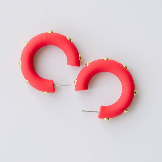 Earrings Candace Medium Hot Pink