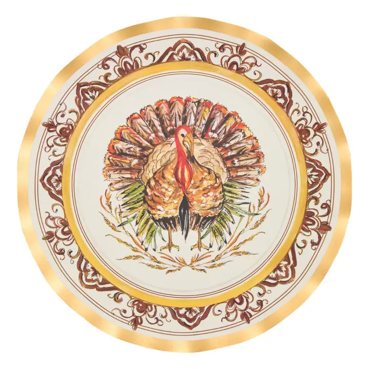 Turkey & Gourds Dinner Plates