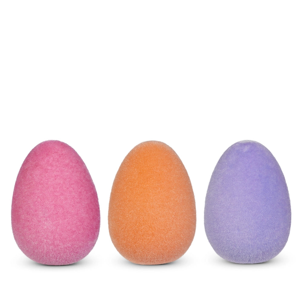 8" Sherbet Flocked Egg