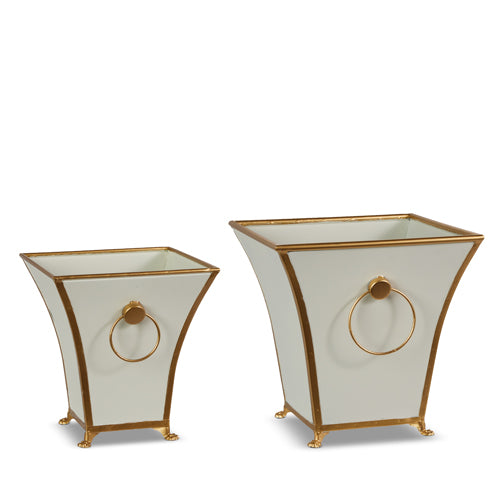 Metal Containers Gold Accents