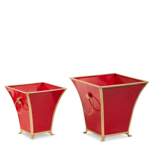 Red and Gold Cache Pots