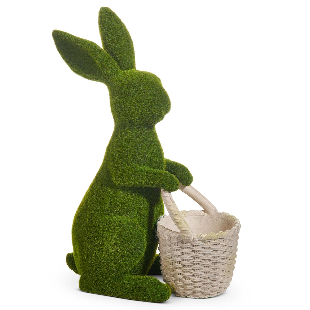 16.5" Moss Bunny with Basket