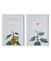 27.5" Blue Floral Framed Wall Art