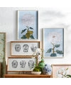 27.5" Blue Floral Framed Wall Art