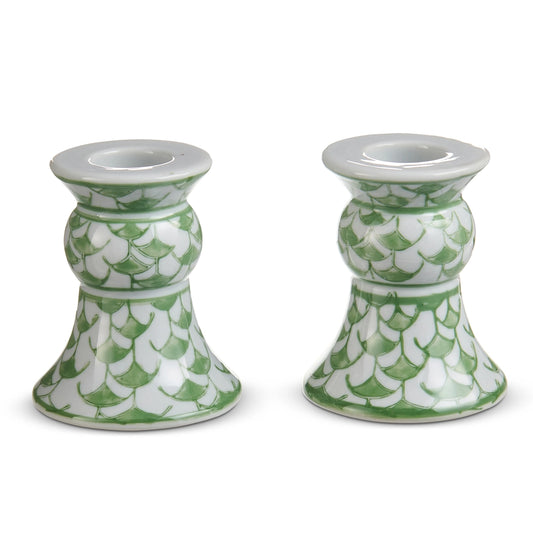 3.5" Green Candle Holders