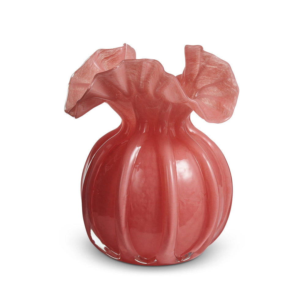 Light Pink Ruffled Vase