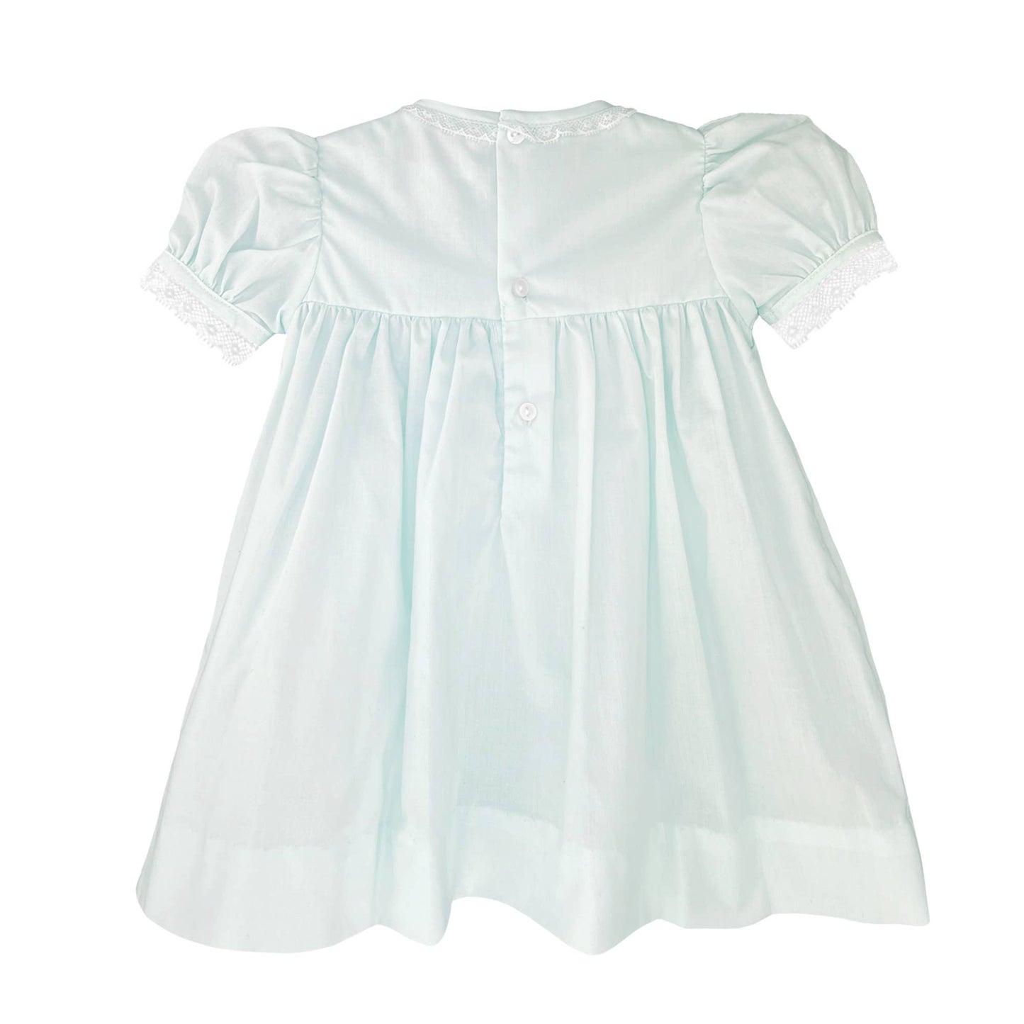 Fully Smocked Dress with French Lace