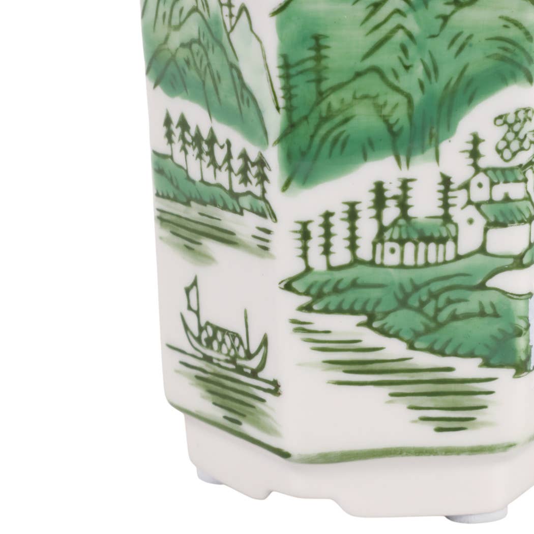 6 oz Green Cermaic Sage & Eucalyptus Candle