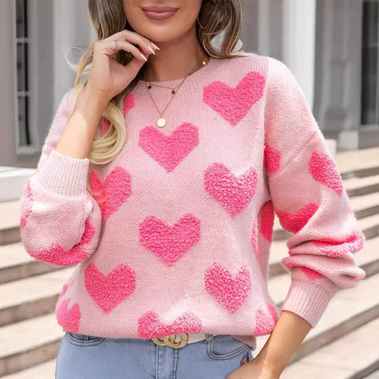 Pink Heart Sweater