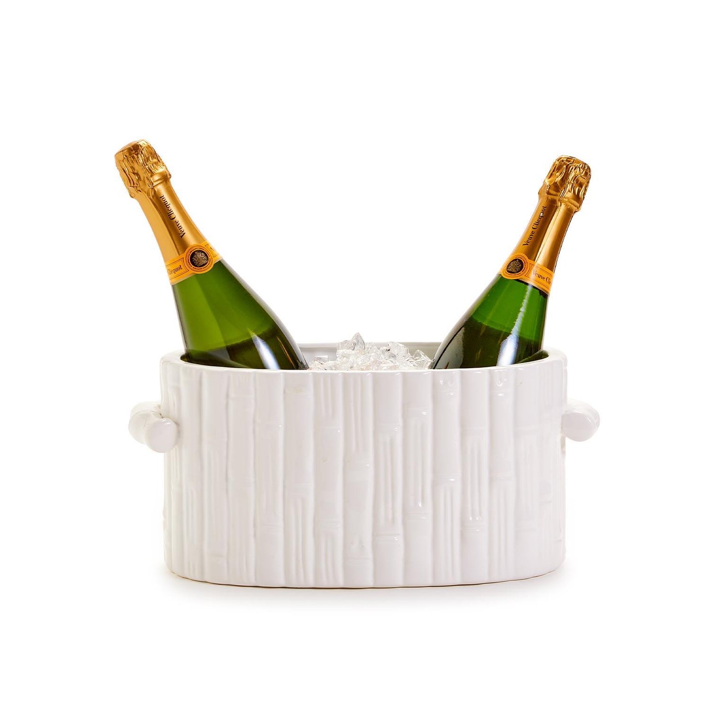 Faux Bamboo Oval Centerpiece with handles