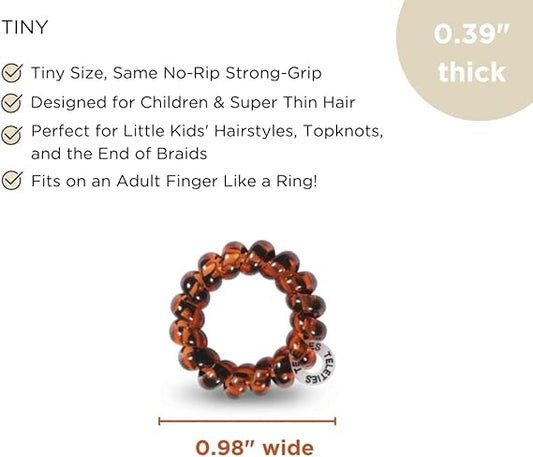 TELETIES - Tortoise Tiny Spiral Hair Coils